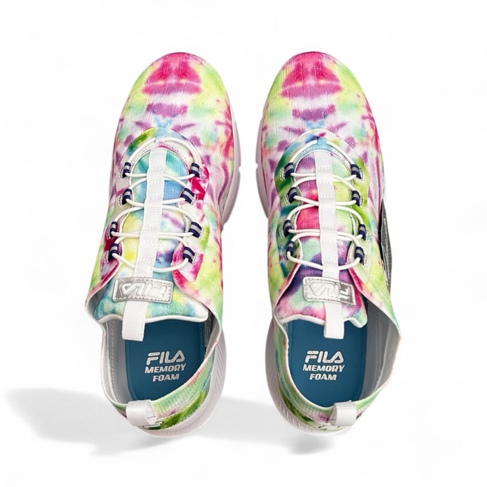 FILA Color Run Memory Foam Tie-Dye Running Shoes Size 12 NEW Style 5RM01959-325